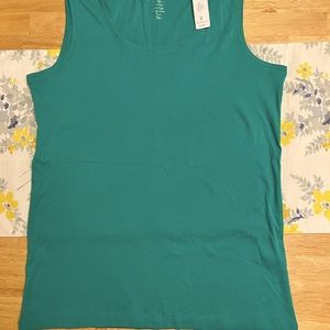 NWT Chicos Dark Teal Basic Knit Tank; Never worn
Sleeveless